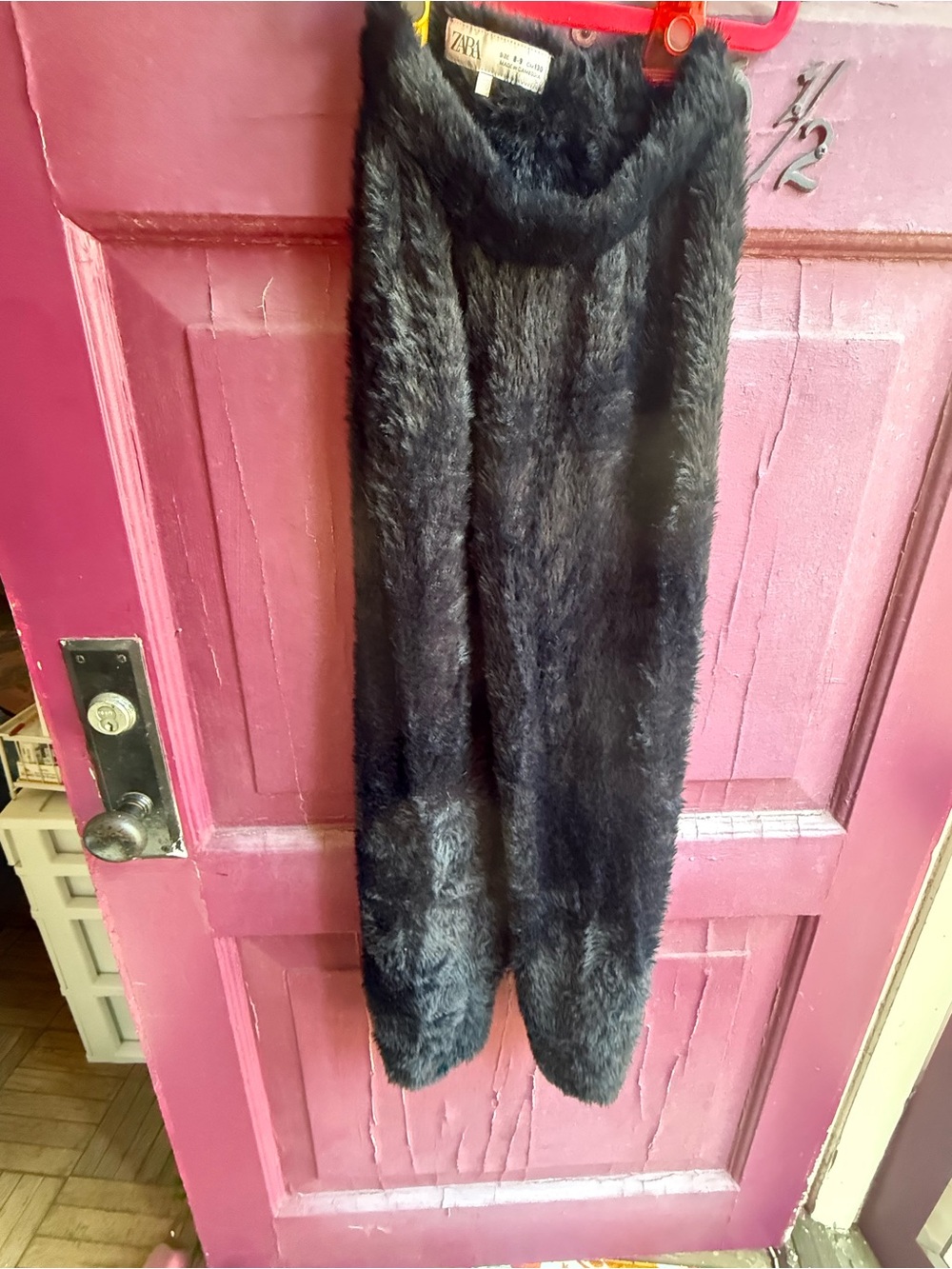 Zara Black Faux-Fur girls Pants 8-9